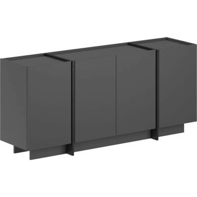 Kalune Design Антрацитен скрин с отвор за кабели 180x80x45 cm Dorma - Kalune Design (632NRD1113)