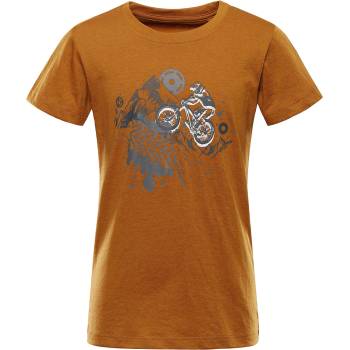 Alpine Pro Детска тениска от немачкащ материал ALPINE PRO BIGERO 2 golden oak вариант pd ALPINE PRO | Oranzhev | Момчешки | 104/110