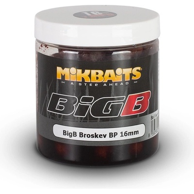Mikbaits Boilies V Dipe BigB Broskyňa Black Pepper 250ml 16mm