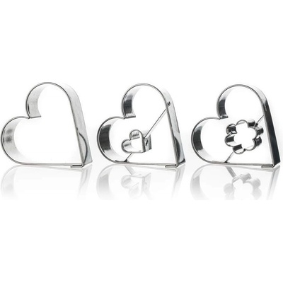 Sada nerezových vykrajovátek Banquet CULINARIA 3ks srdíčka