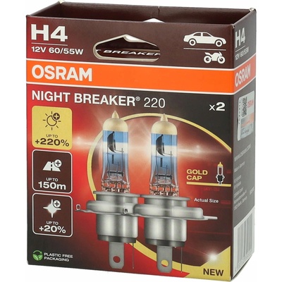Osram Night Breaker Laser H4 P43T 12V 60/55W 64193NB200-HCB 2 ks