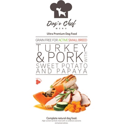 Dog's Chef Active Adult Small Turkey & Pork with Sweet Potato and Papaya 0,5 kg