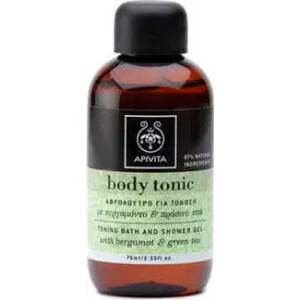 APIVITA Душ - гел с планински чай и етерични масла , Apivita Tonic Mountain Tea with Essential Oils, 75ml