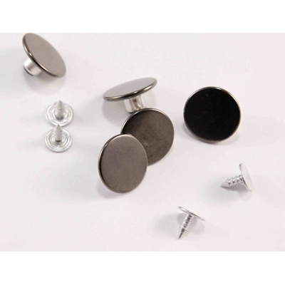 Narážecí knoflík - průměr 1,7 cm - stříbrná tmavá – Hledejceny.cz