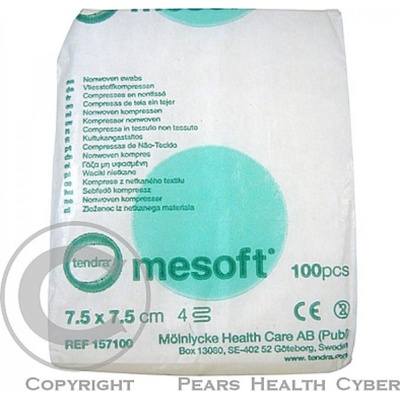 Mesoft Kompres nester. 7,5 x 7,5 cm 100 ks 157100