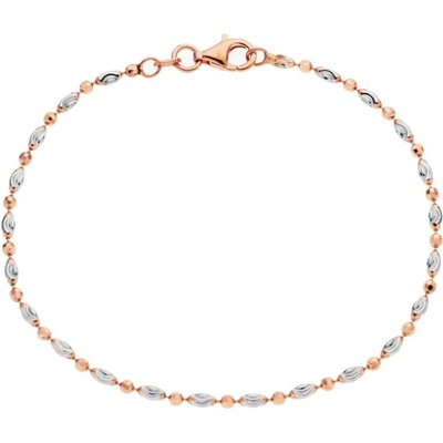 Bealio 05272 stříbrný náramek 1+1 MĚSÍČNÍ brus ROSE 19 cm 03-05272-1707