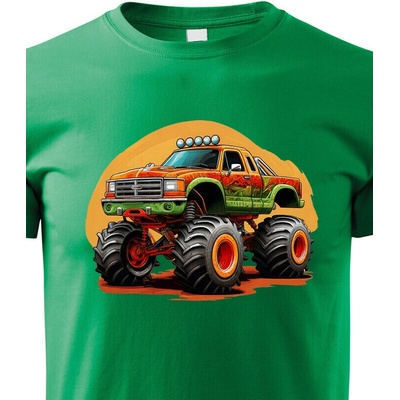 Dětské triko Monster truck Zelená Canvas Dětské tričko Bezvatriko.cz 2771