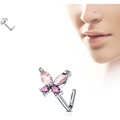 Steel Edge piercing do nosu SENOL611 růžová