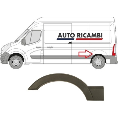 Ochranná lišta Renault Master od 2010 levá, zadní lem blatníku 788A30003R
