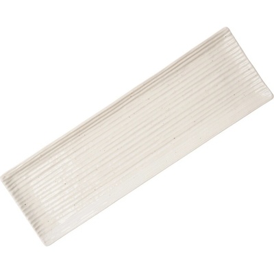 MIJ Servírovací tanier CONTOUR 33 x 10,5 cm biela keramika
