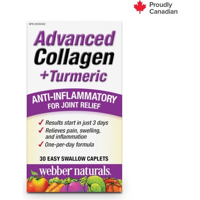 Webber Naturals Advanced Collagen + Turmeric Колаген + Куркума 30 мини каплети | Webber Naturals (3660 WN)
