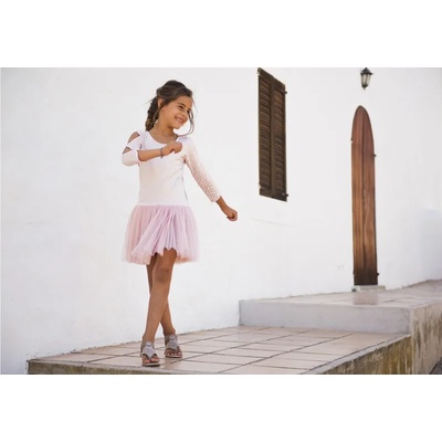 LoFff Детска рокля за принцеси с пола от тюл и перли (z7963-01)