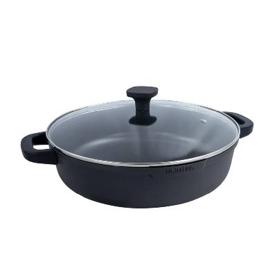 Nerthus Индукционна плитка тенджера със стъклен капак Ø 28 см (VB-FIH-1558)