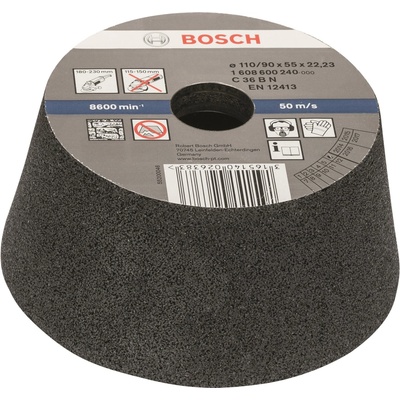 BOSCH Brusný hrnec, kónický - kámen/beton 90 mm, 110 mm, 55 mm, 36, 1608600240