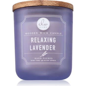 DW HOME Signature Relaxing Lavender ароматна свещ с дървен фитил 340 гр