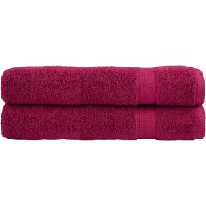 vidaXL Премиум кърпи SOLUND 2 бр бордо 100x200 см 600 gsm (137221)