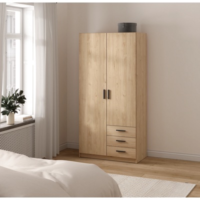 Гардероб двукрилен Sprint 2D3S Дъб Jackson Hickory