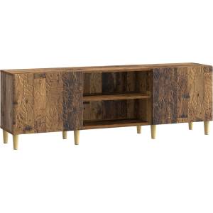 vidaXL ТВ шкаф 150 x 31 x 50 см Старо дърво Инженерна дървесина (895153)