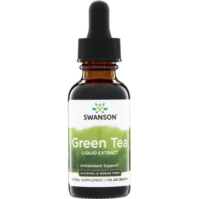 Swanson Green Tea Tekutý Extrakt Zelený čaj Bez alkoholu a cukru 29,6 ml