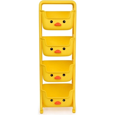 VEYRA Detský regál na hračky s boxmi 123 cm