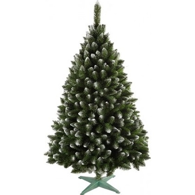 NG 91444 Stromek JEDLE umělý vánoční s bílými konci plus stojan 220cm 900x900x2200