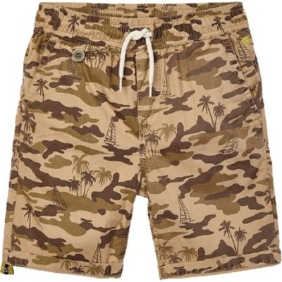 Mayoral chlapecké kraťasy bermudy potisk plachetnice hnědá