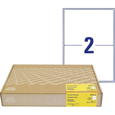 Avery-Zweckform 8018-300 etikety 199.6 x 143 mm papier biela 600 ks trvalé adresná nálepky atrament, laser, kópie