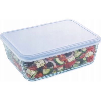 PYREX Dóza na potraviny s vekom obdĺžniková sklo číre 27 x 22 x 9 cm 4 l