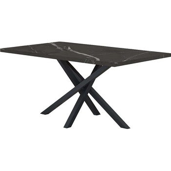 Matis Трапезна маса PABLO X 160x90 черен мрамор