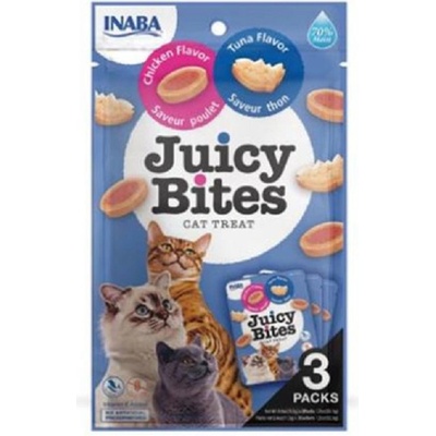 Inaba Juicy Bites cat Tuniak & kuracie 3 x 11,3 g