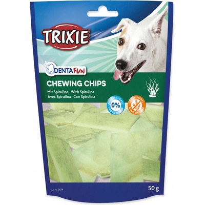 Trixie DentaFun Light žvýkací chipsy s řasou Spirulina 50 g