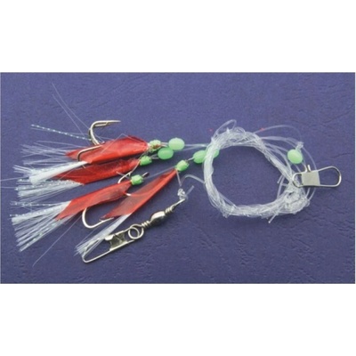 Mistrall systém na lov sleďov 0,60mm háčik 1 červeno-biela Morský Náväzec