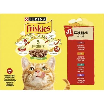 Friskies cat Multipack kura hovädzie jahňacie kačica 12 x 85 g