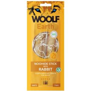 WOOLF Dog Earth NOOHIDE L пръчки с заек 85 г
