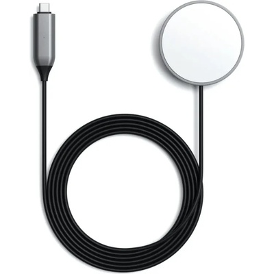 Satechi USB-C Magnetic Wireless Charging Cable - поставка (пад) за безжично зареждане за iPhone с Magsafe (тъмносив)