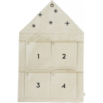 ferm LIVING Star Adventný kalendár malý pieskový