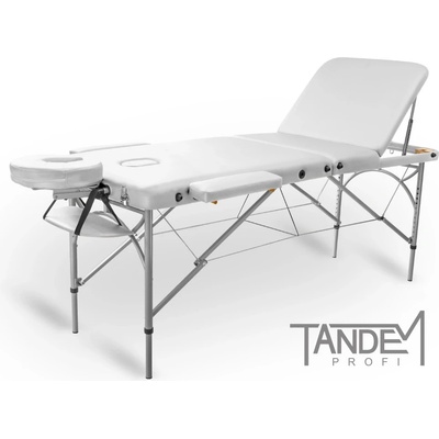 Tandem Skládací masážní lehátko Profi A3D bílá 195 x 70 cm 15,9 kg