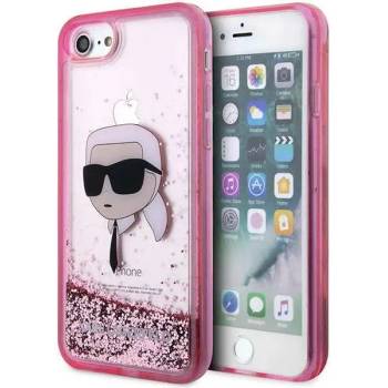 KARL LAGERFELD iPhone 7 / 8 / SE 2020 / 2022 pink hardcase Glitter Karl Head (KLHCI8LNKHCP)