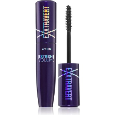 Avon Exxtravert Extreme Volume řasenka pro extra objem Blackest Black 9,5 ml