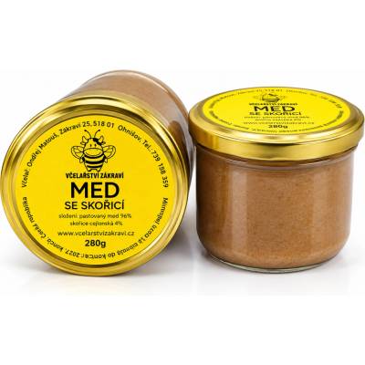 Včelařství Zákraví Med se skořicí, 280 g