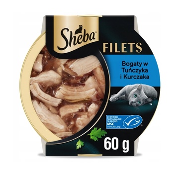 Sheba Filets - мокра храна за котки с риба тон в сос 60г