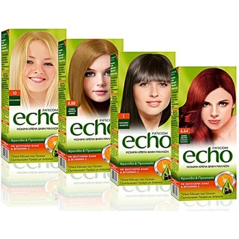 Echo barva na vlay set 60 ml+peroxid 60 ml+šampon 20 ml + maska 20 ml,rukavice 6,44