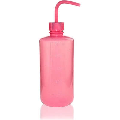 Tryska z PE-LD, 500 ml, růžová – úzký otvor, GL28
