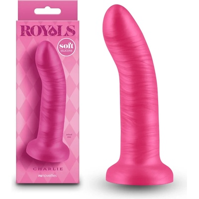 Силиконово дилдо, неустоимо и привлекателно, 13, 7см. - Royals Charlie Pink (NSTOYS1163)