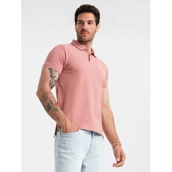 Ombre Clothing Розова мъжка основна поло тениска Ombre Clothing Ombre Clothing | Rozov | МЪЖЕ | S