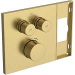 Ideal Standard Ceratherm Navigo Solos - Скрит термостатен кран, за 2 уреда, полирано злато A7894A2 (A7894A2)
