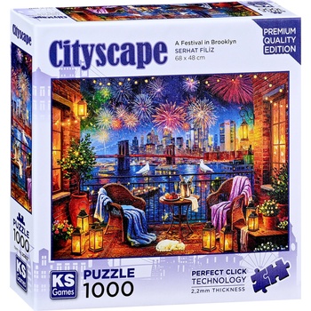 KS Games Пъзел KS Games от 1000 части - Фестивал в Бруклин (20837)