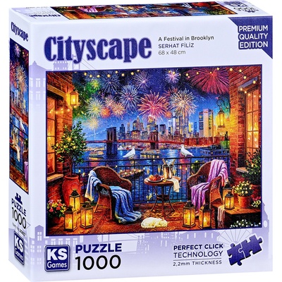 KS Games Пъзел KS Games от 1000 части - Фестивал в Бруклин (20837)