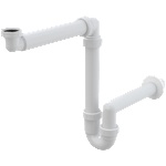 ALCAPLAST СИФОН ЗА УМИВАЛНИК СПЕСТЯВАЩ МЯСТО БЕЗ ВИТЛО 11/4" ф40 a434 alcaplast (a434)