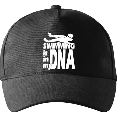 Swimming is in my DNA so zahnutým šiltom a látkovou sponou Čierna
